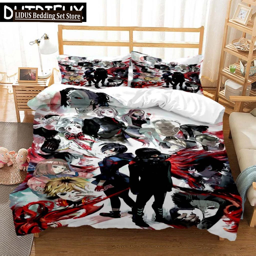 

Tokyo Ghoul Digital Print Polyester Bedding Sets Covers Boys Duvet Cover Set For Teens Bedding Set King Size