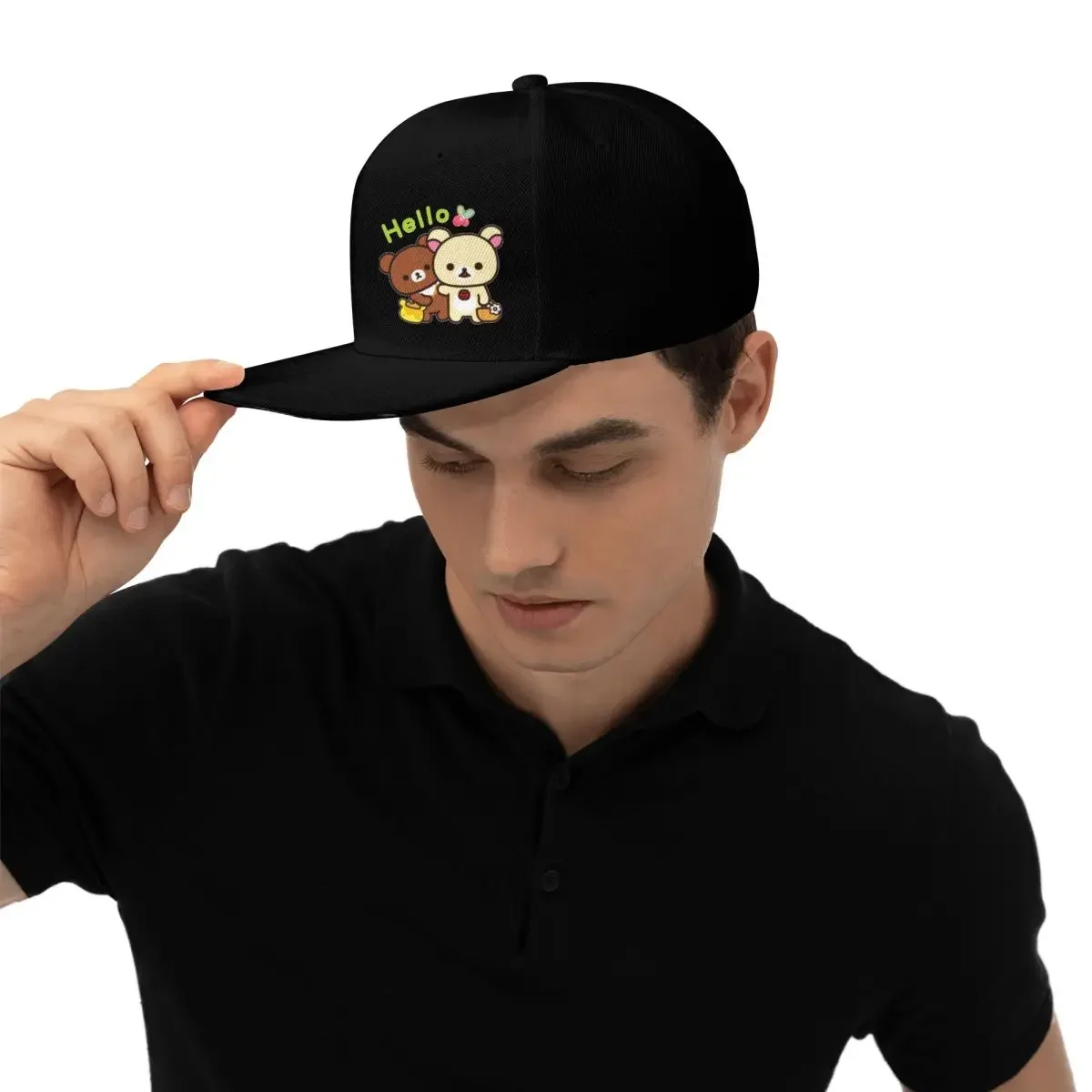 Hello Milk And Mocha Cute Teddy Bears 3 Baseball Caps Snapback Men Women Hats Casual Cap Streetwear Baseball Hat Casquette