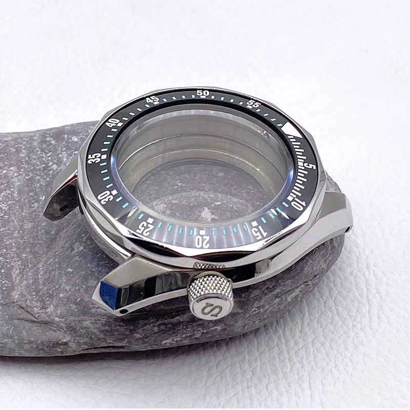 Mod SPB185 Case SPB187 7s26 Case Replace Watch Cases Fit NH34 4R 7S26 NH35 NH36 Movement Transparent Bottom Cover Diving Case