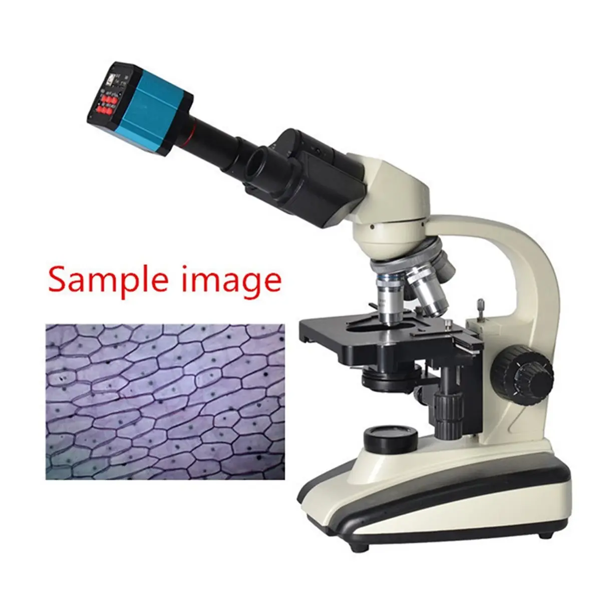 A72U 37MP Microscope Camera 1080P 60FPS for HDMI-Compatible USB with Adapter for Industrial Use EU Plug