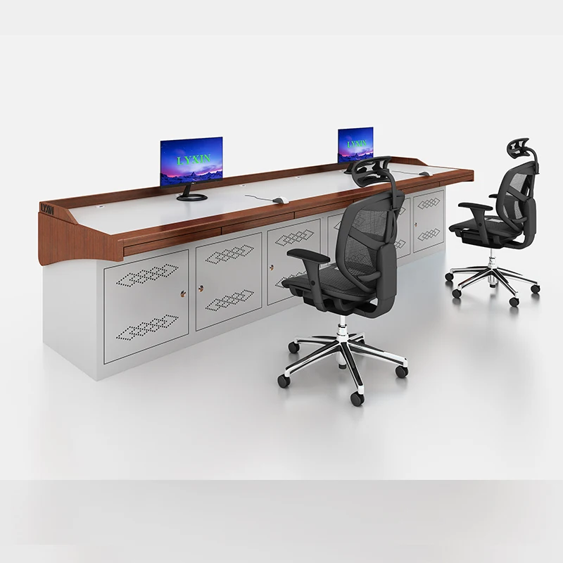 

Lysin Modern Design 6-Person Command Center Control Console for School Monitoring Operations Office Desk