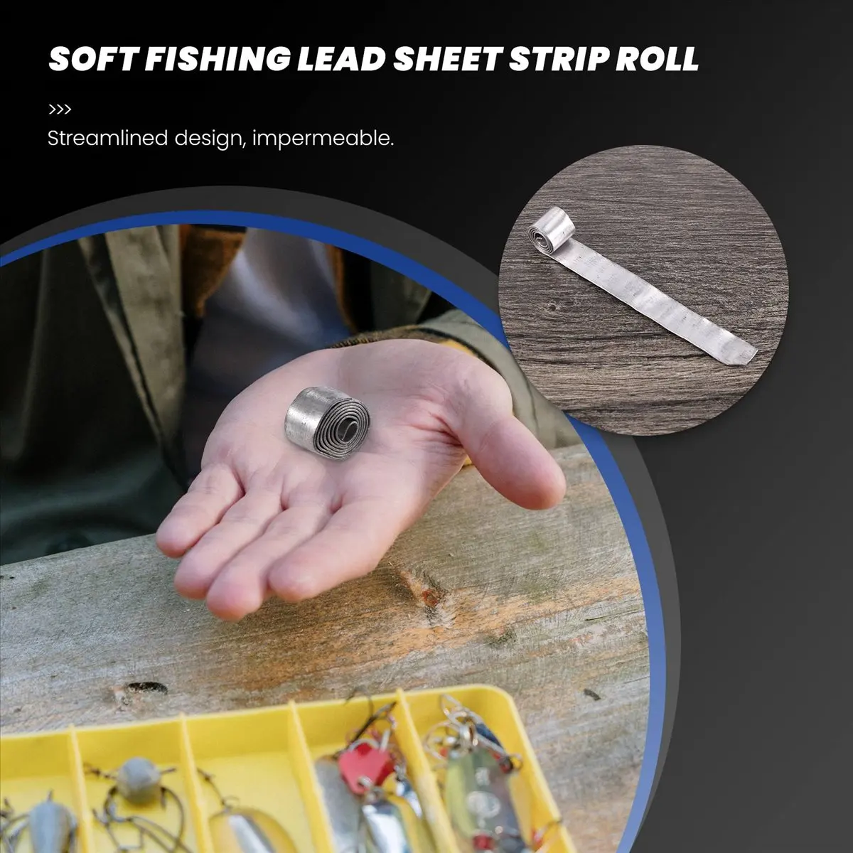 2026 B-est Soft Lead Sheet Lead Roll Fishing Sinkers Clip Tackle, 1.0MM