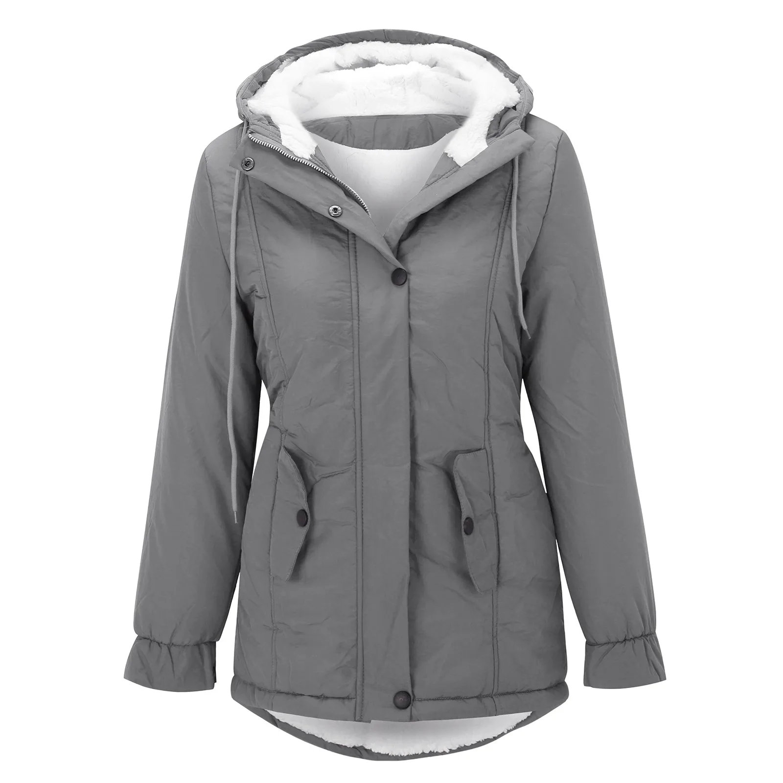 2024 herbst Winter Mantel Lamm Kaschmir Baumwolle Jacke frauen Verdickt und Plüsch Baumwolle Jacke Frauen Casual Mit Kapuze Mantel