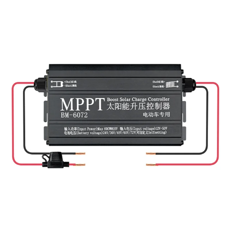 BM6072 600W MPPT Boost Solar Charge Controller For 24V 36V 48V 60V 72V Battery System Solar Panel 12-50V Input Voltage-AA26