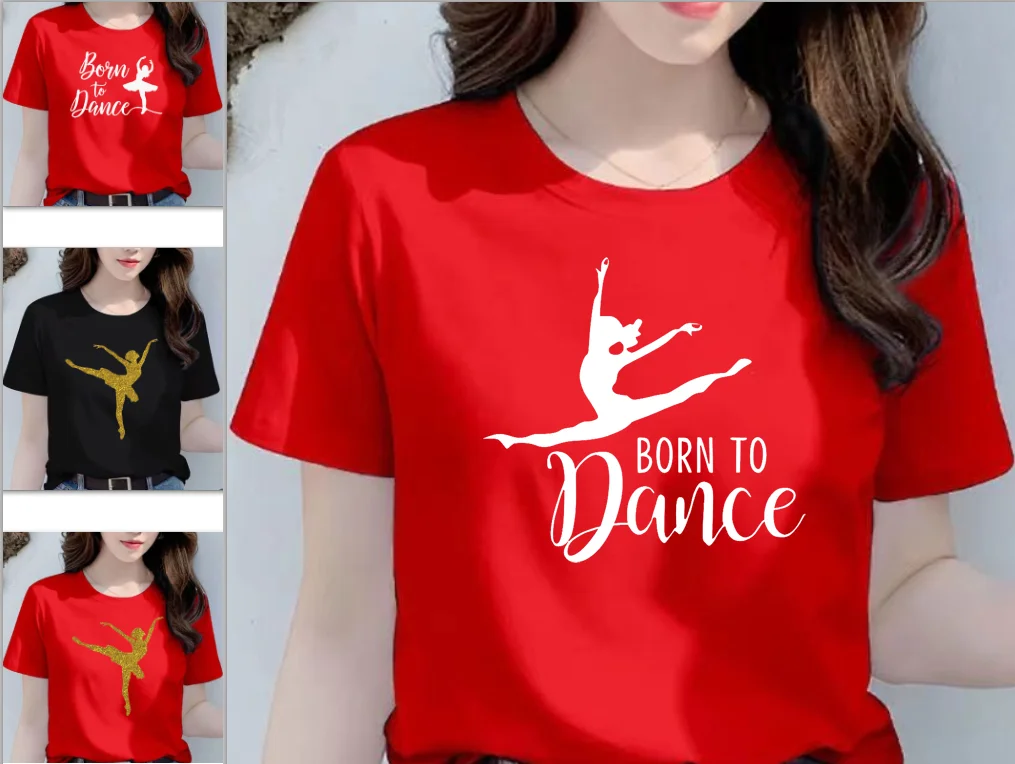 Taniec list drukuj T Shirt baletowy sylwetka nadruk z monogramem koszulka damska luźne estetyczne topy graficzne t-shirty Pro Choice