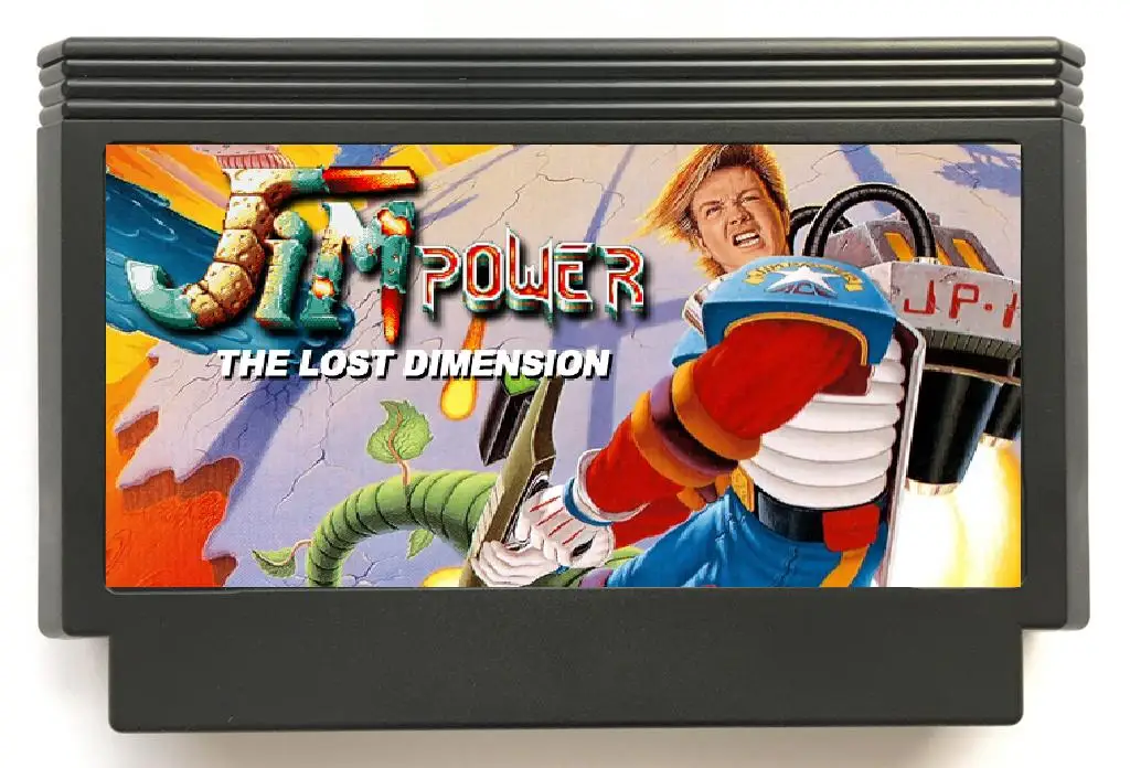 Jim Power The Lost Dimension Game Cartridge for NES/FC Console