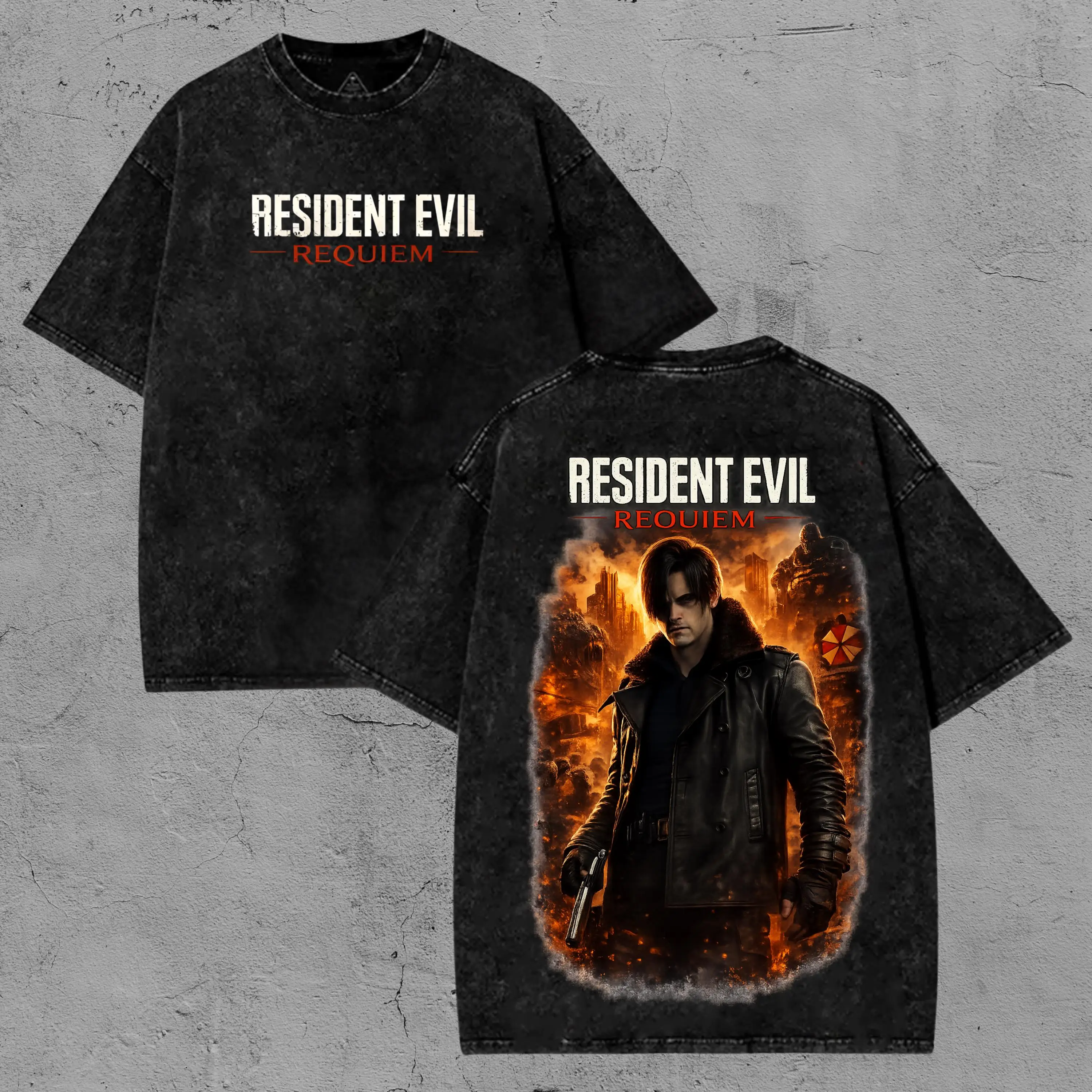 Resident Evil Requiem Retro T-shirt Video Game T-shirt, Retro Game Apparel  Suitable for all seasons couple street style shirt