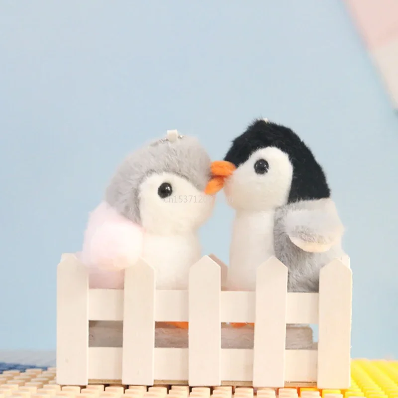 11CM Penguin Plush Pendant Soft Easy Hanging Mini 3D Eyes Cute Penguin Plush Keychain Stuffed Animals Bag Accessories for Gift