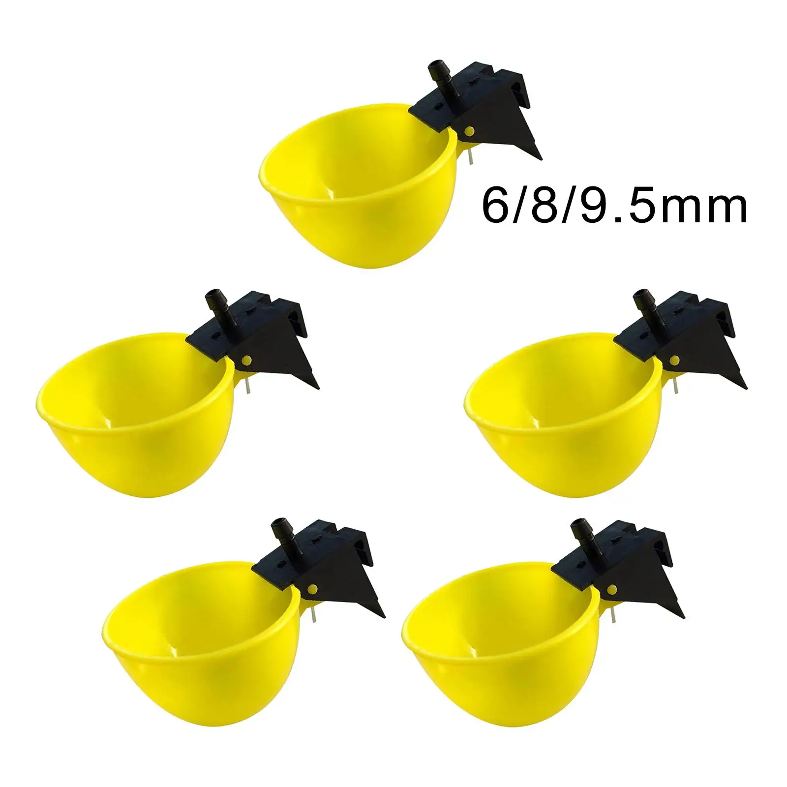 Pack of 5 automatic chicken waterers for chicks, birds, ducks