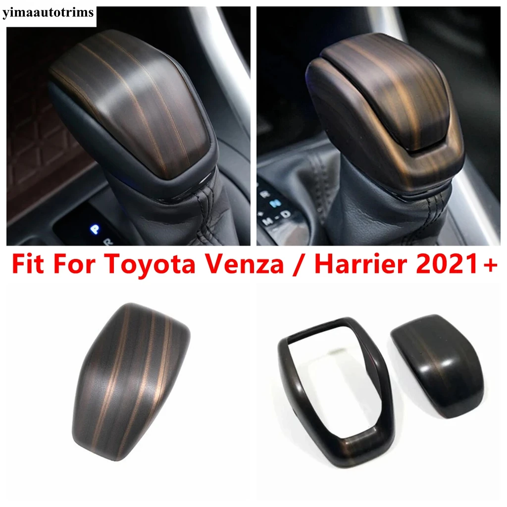 

Gear Shift Head Knob Handle Decoration Cover Trim For Toyota Venza / Harrier 2021 - 2024 Wood Grain / Carbon Fiber Accessories