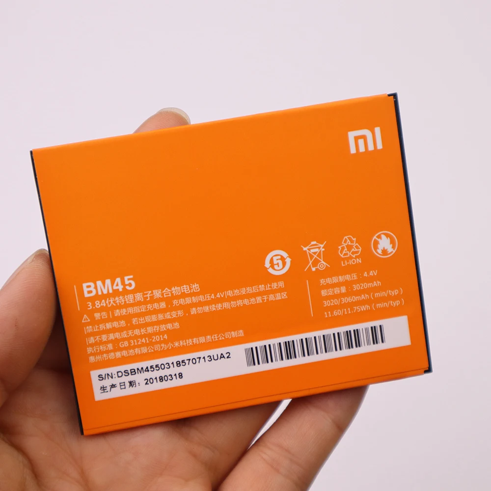 XIAO MI BM45 BM20 BM40 BM41 BM42 BM44 Battery For Xiaomi Mi Redmi Note 2 Mi2S Mi 2  2A/Redmi 1S Note1 Redmi 2 Phone Batteries