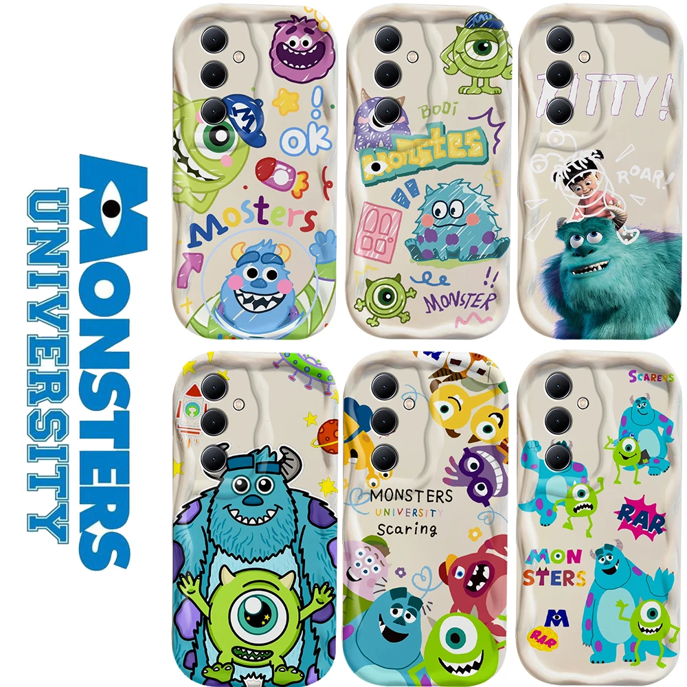 M-monsters Inc 3D Wave Case For OPPO A98 A94 A93 A92 A79 A78 A76 A58 A57 A55 A38 A33 A17 A16 A15 2020 4G 5G Back Cover