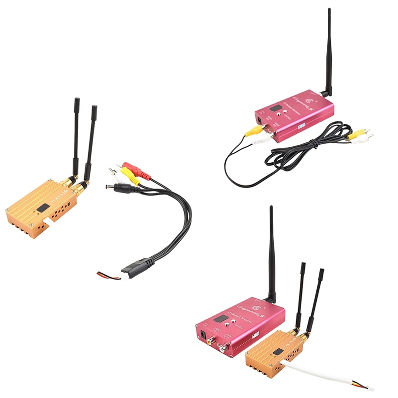 

1,2G 8W высокомощный беспроводной Аналоговый видеопередатчик 12CH приемник система передачи FPV Для радиоуправляемых моделей UAV самолетов