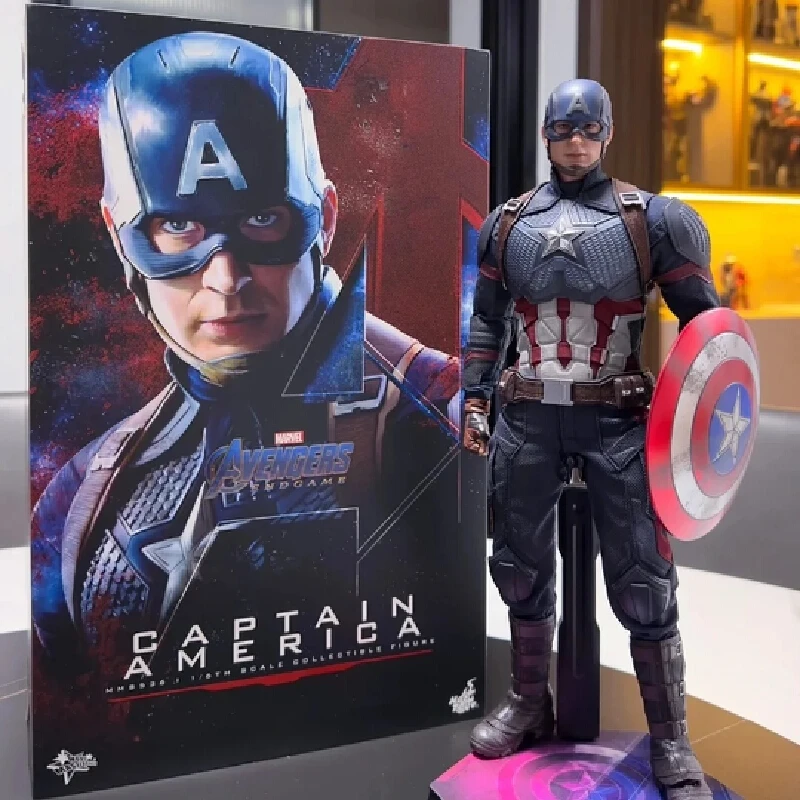 

Genuine Hot Toys 1/6 The Avengers 4 Ht Mms536 Captain America Action Figure Endgame Figurine Model Toy Captain America Gift