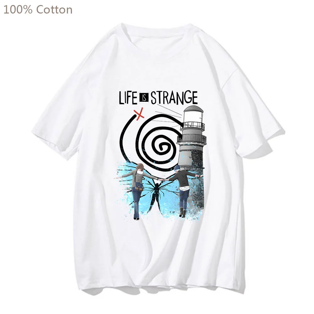 Life Is Strange Cute Anime T-shirts Harajuku Casual Cartoon Tshirt Regular Fit 100% Cotton Men/women Tee-shirt Printed T Shirt