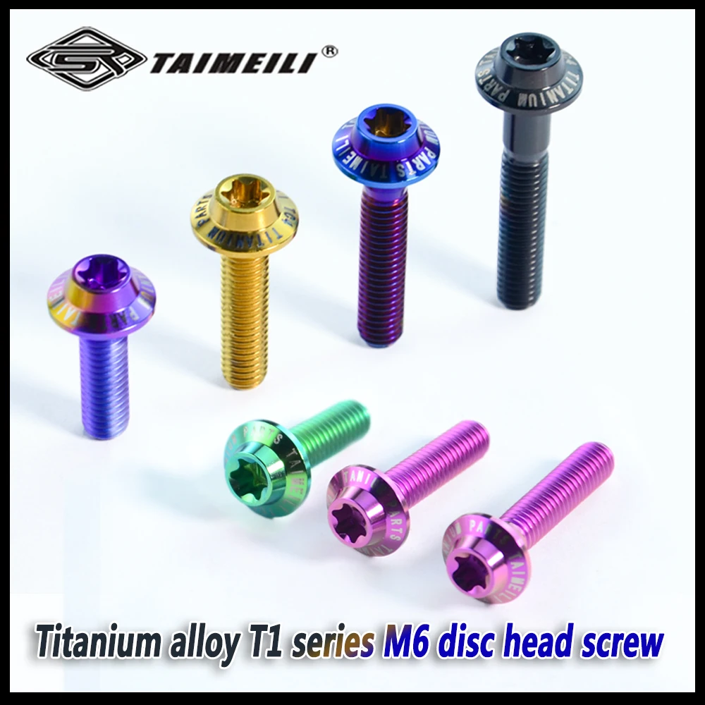 TAIMEILI T1 Serie Titanlegierung Torx Schrauben mit Schirmkopf M6x10/15/20/30/40/50mm Motorrad-Modifikations-Ersatzteile 4/8/10 Stück