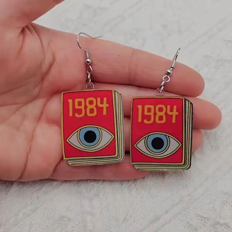 10PCS Acrylic Book Eye Earrings, Women's Earrings, Best Choice for Gifts