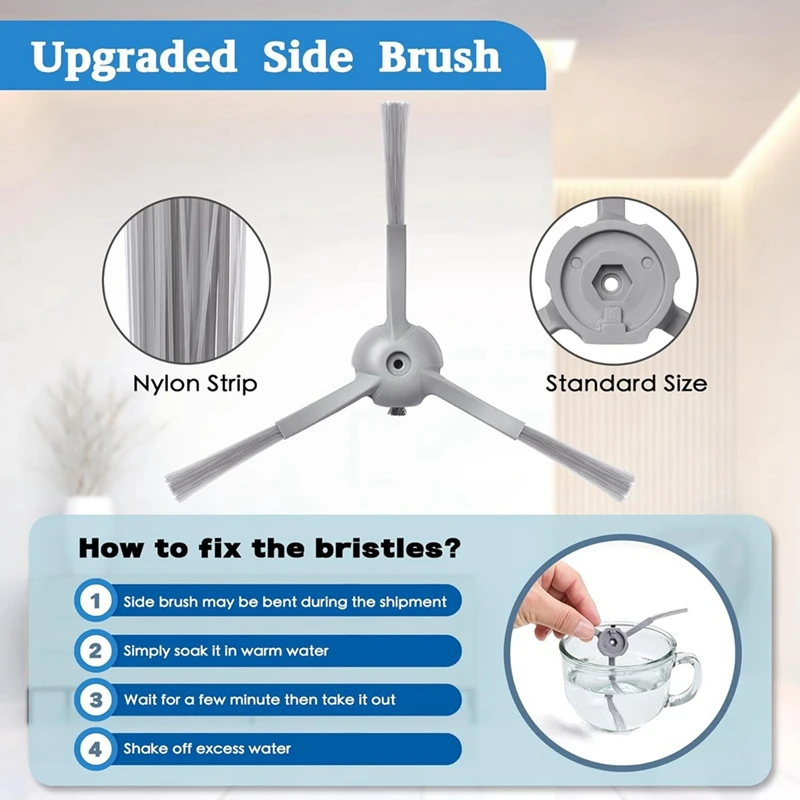 Для пылесоса Eufy L60/ L60 SES/ L50/ L50 SES, Набор сменных аксессуаров, основные боковые щетки, запчасти для фильтров НЕРА