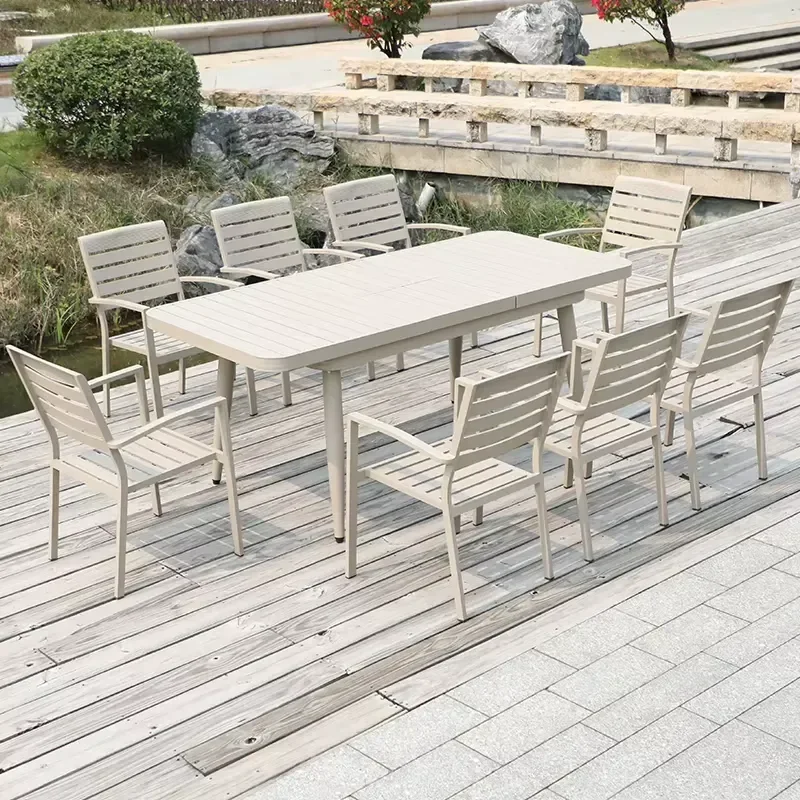 Brown Wicker Patio Dining Set Outdoor Furniture Durable Table Chairs Garden Yard Decor
