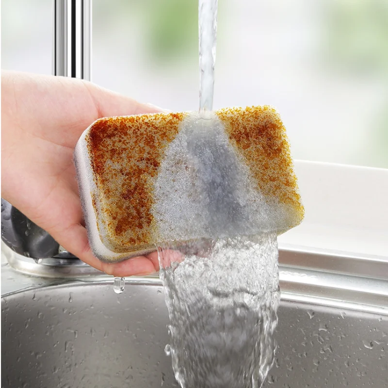 1Pc Kitchen Sponge Cleaning Brush Cleaning Tools Highly Efficient Scouring Pad Dish Cloth Kitchen Rags Powerful Decontamination
