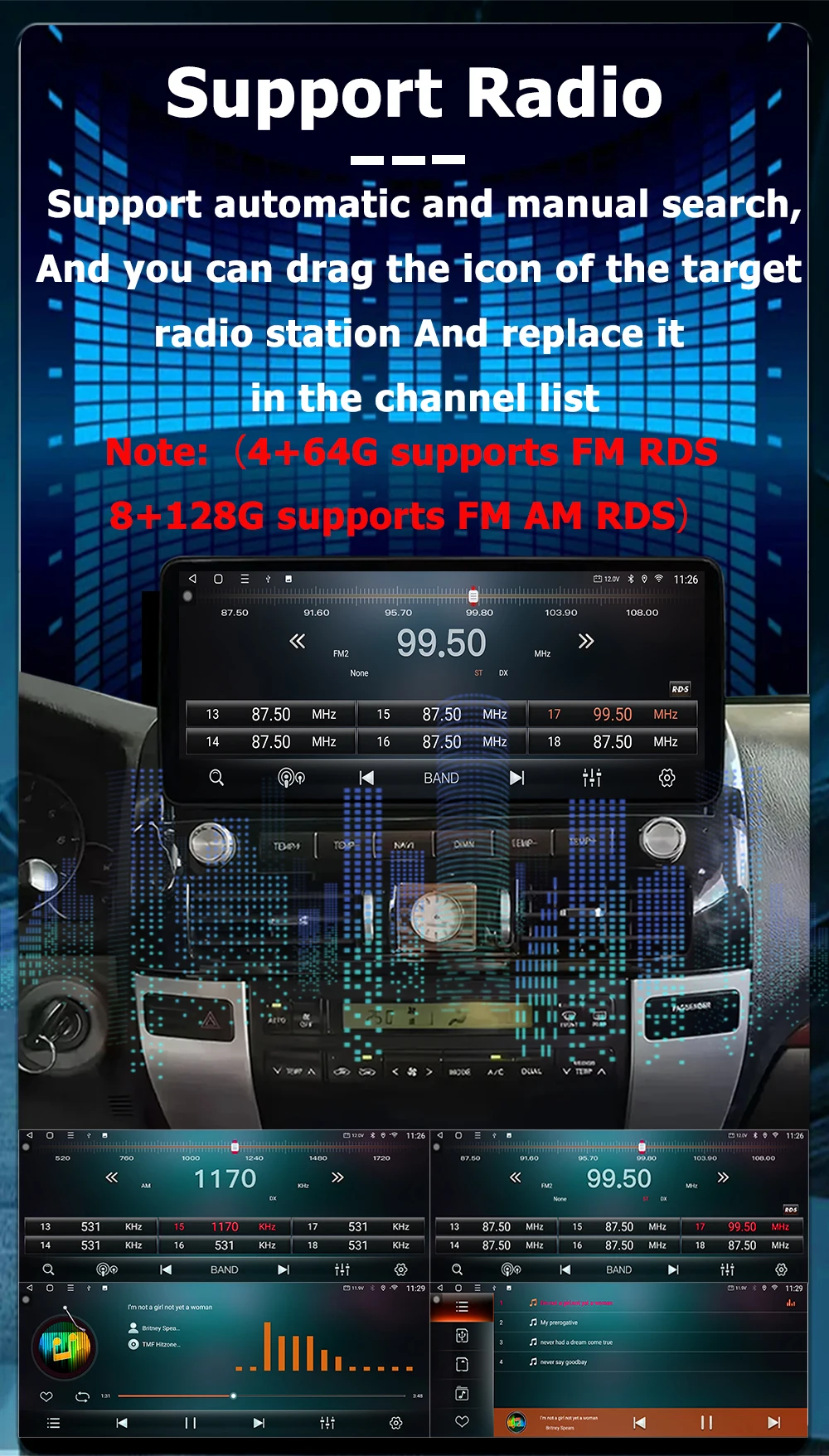 Android 16 CarPlay para Toyota Land Cruiser LC200 2007 - 2022 pantalla QLED Radio de coche reproductor Multimedia navegación GPS 360 cámara