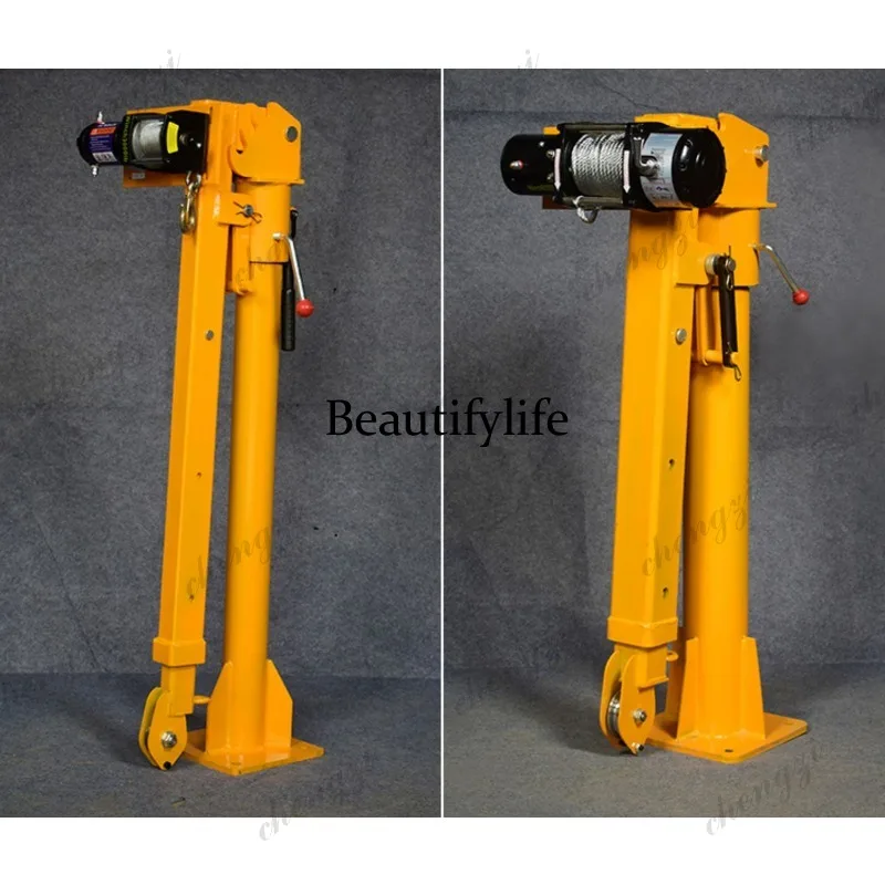 81 New small car crane with car crane 220 volt household electric hoist