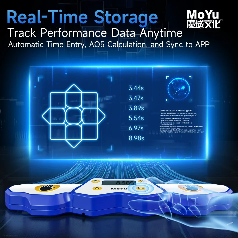 [CubeFun]MOYU AI Timer Magic Cube Speed Magico Cubo Moyu Timer for Competition Professtional Speed Cup Kids Toys