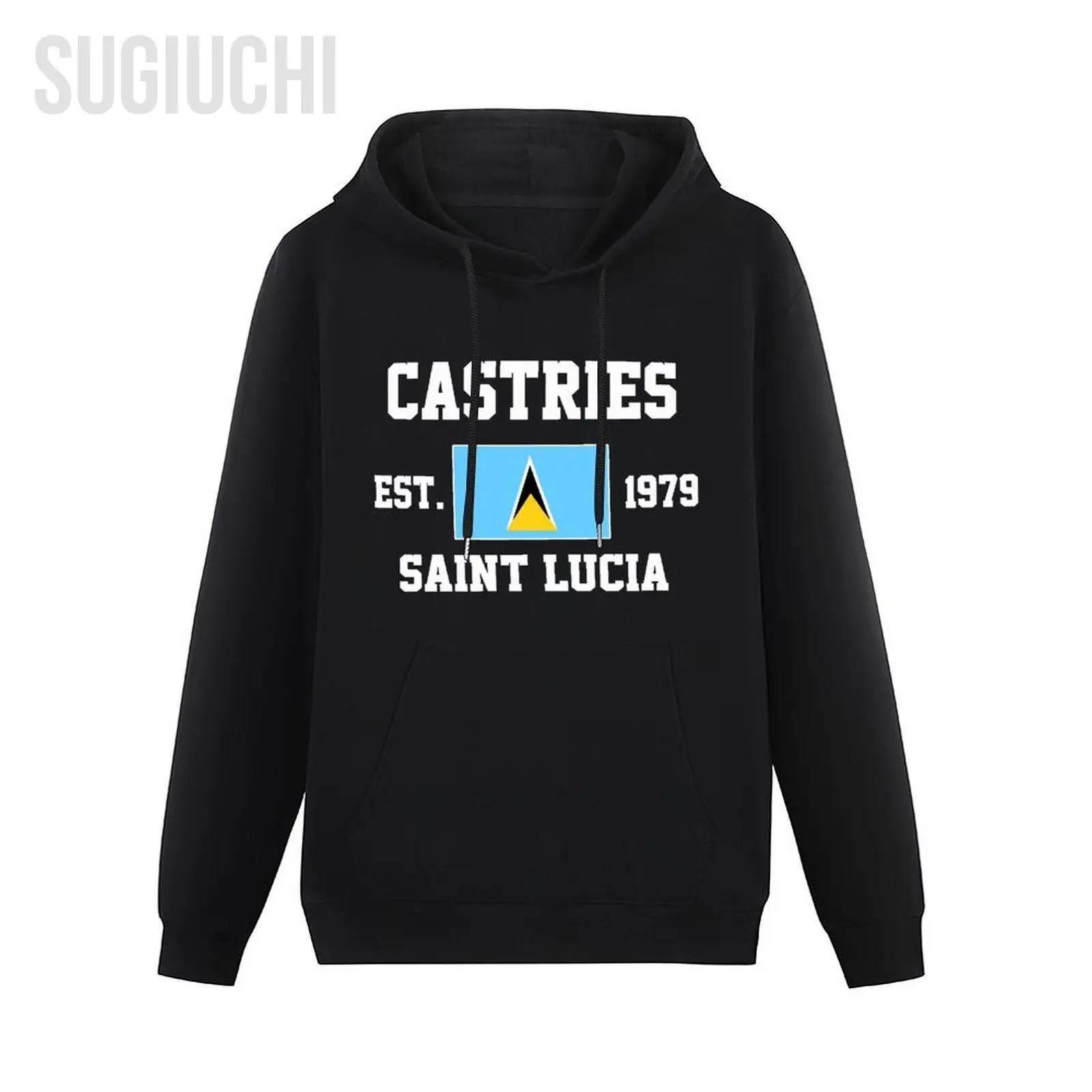 Men Women Hoodies Saint Lucia EST.1979 Castries Capital Hoodie Pullover Hooded Hip Hop Sweatshirt Cotton Unisex