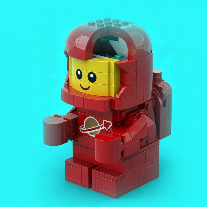 260pcs MOC GWP Baby Astronaut Head Mod Space Classic Model Toy Building Blocks Architecture Christmas Gift Brick Education Idea