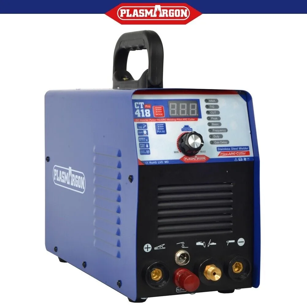 PLASMARGON CT418P 3 in 1 Plasma Cutter/TIG/MMA Welder Machine Pilot Arc CNC Pluse Digital