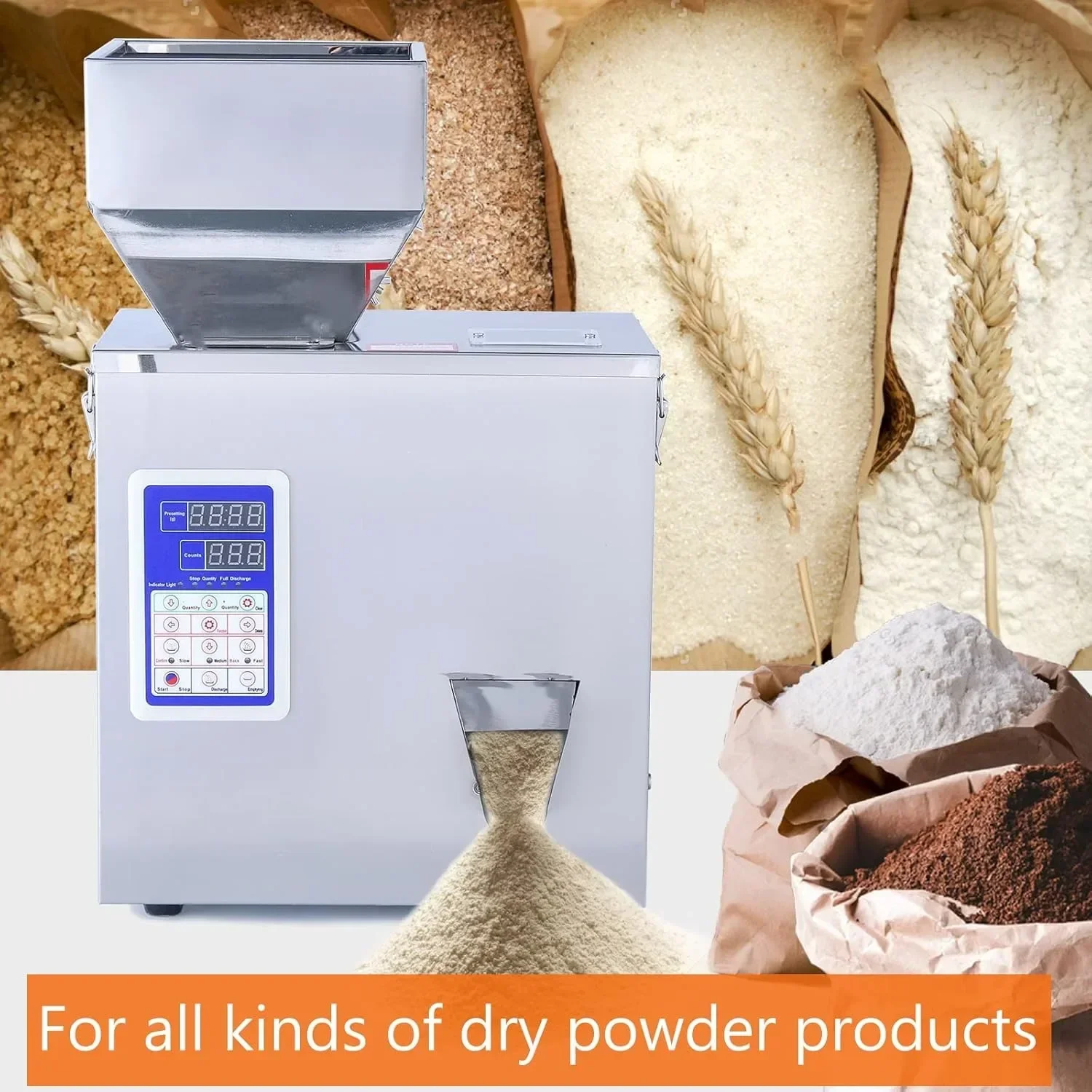 1-99/200/500G Powder Filling Machine Particle Filling Machine Automatic Powder Particle Dispenser for Flour Beans Glitter Filler