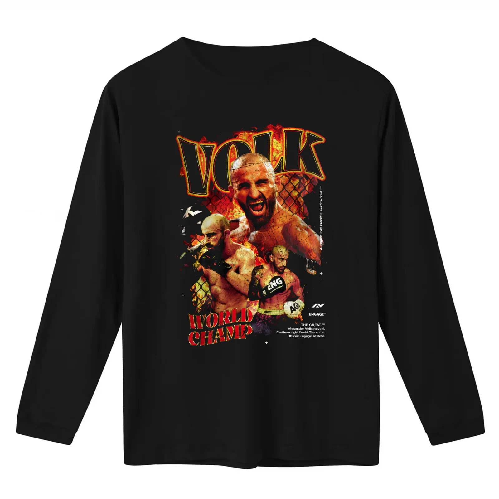Alexander Volkanovski World Champ T-Shirt Summer Casual Cotton Tee Oversized Streetwear Tops Vintage Graphic Print