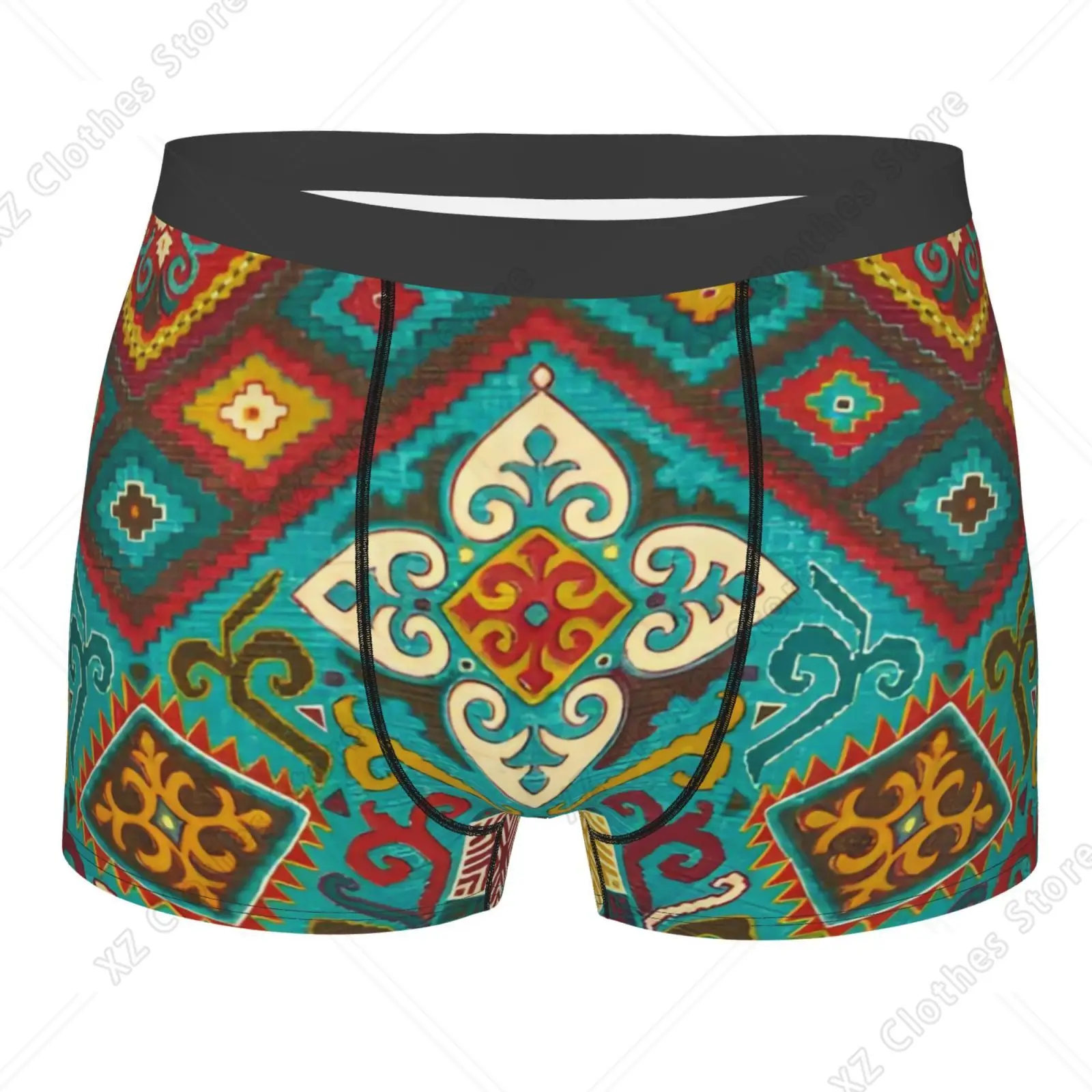 Boho Jacquard Pattern Men's Underwear Healthy Soft Comfortable High-Quality Men's Briefs Stylish Trendy Casual Sports Panties