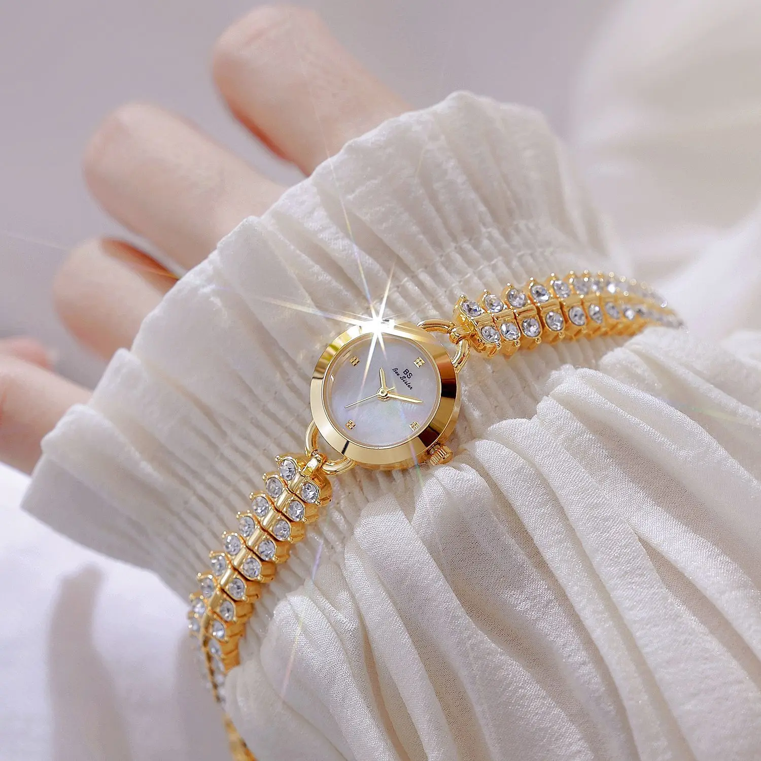 Брендовые женские часы «Пчела сестра», роскошные браслеты, кварцевые высококачественные нежные золотые наручные часы с бриллиантами для женщин, подарок для девочек