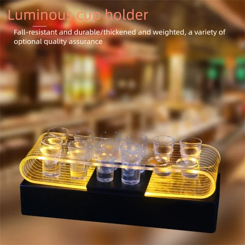 Bar Luminous Cocktail Glass Rack, Bounce Cocktail Cup Holder, B52 Wine Rack, Rainbow Cup Holder, Foreign Wine Rack, Bar KTV Use