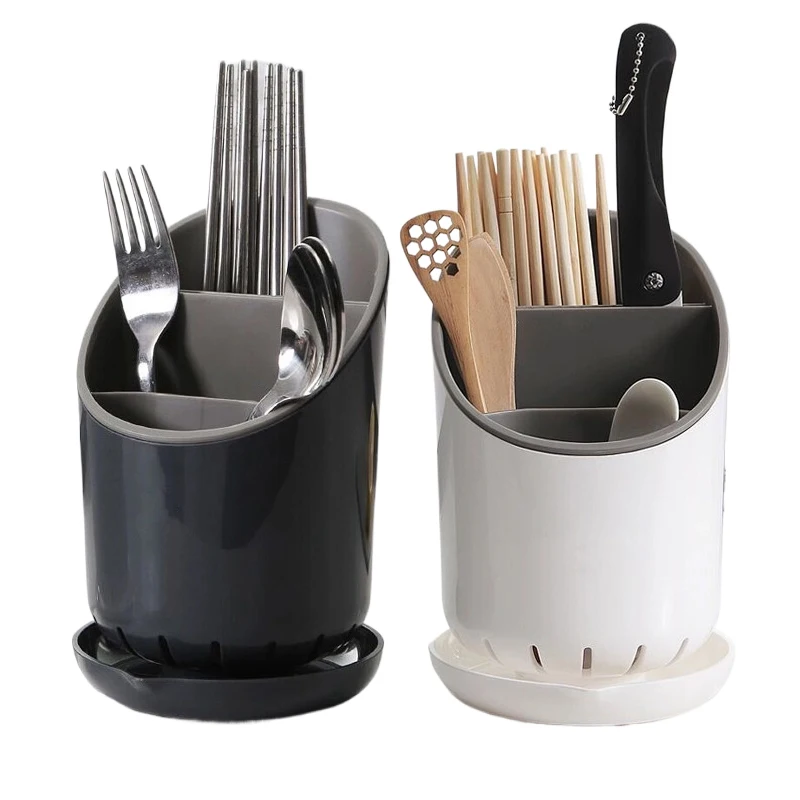

1Pc Cutlery Storage Holder Plastic Drainer Drain Containers Drying Rack Tableware Table Knife Spoon Fork Container Kitchen Tool