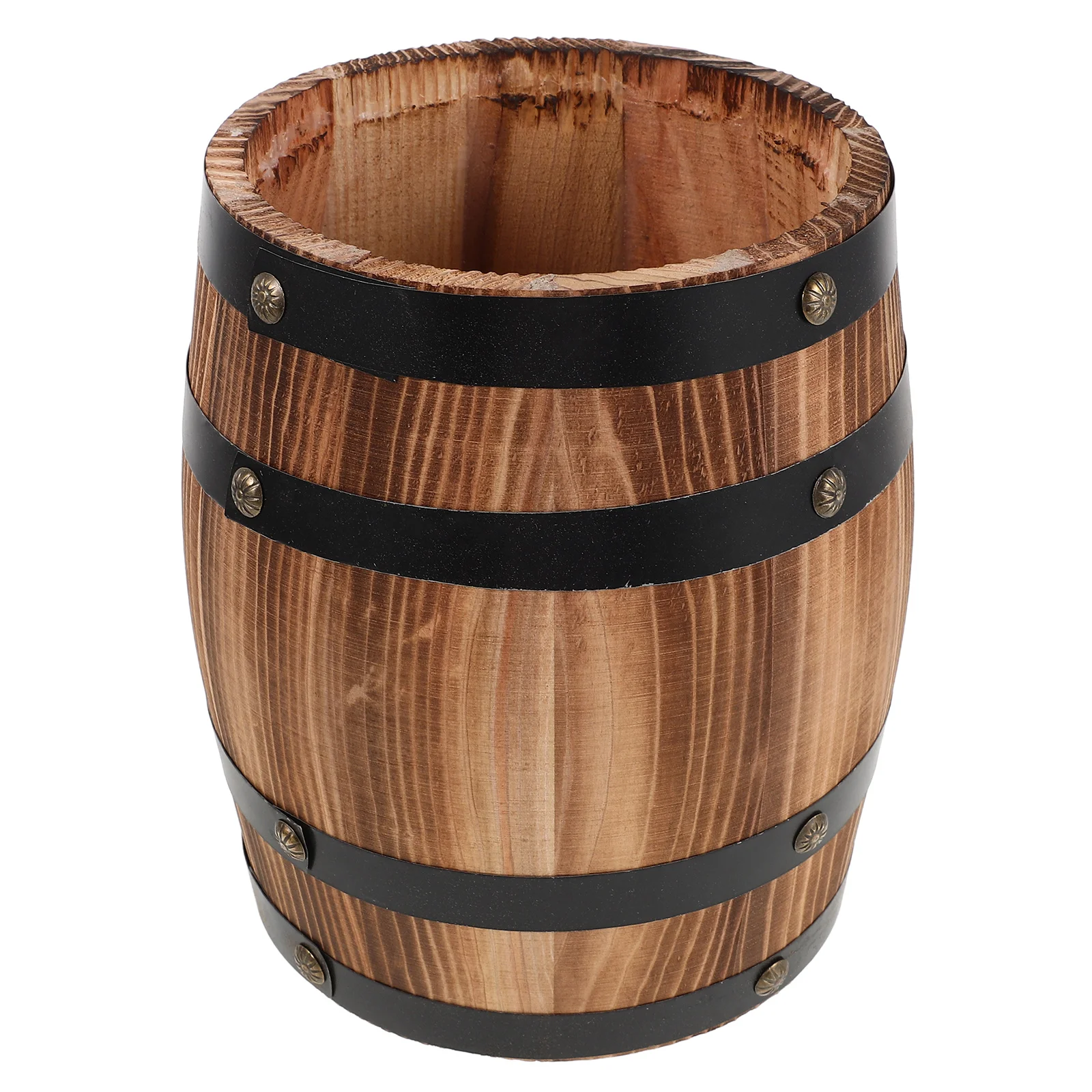 

Retro Wooden Cutlery Holder Barrel Design Kitchen Countertop Utensil Organizer Spoon Fork Chopstick Storage Utensil Holder Wood