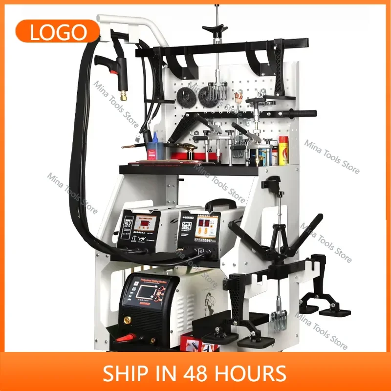 FUNISI Car Body Repair Spot Stud Welder Aluminum Steel Dent Puller Spot Welder MIG250 Welding Machine for Aluminum Car Panel