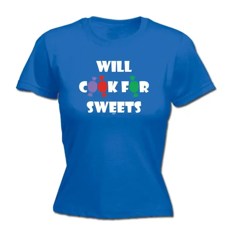 Will Cook For Sweets Womens T Shirt Funny Novelty Gift