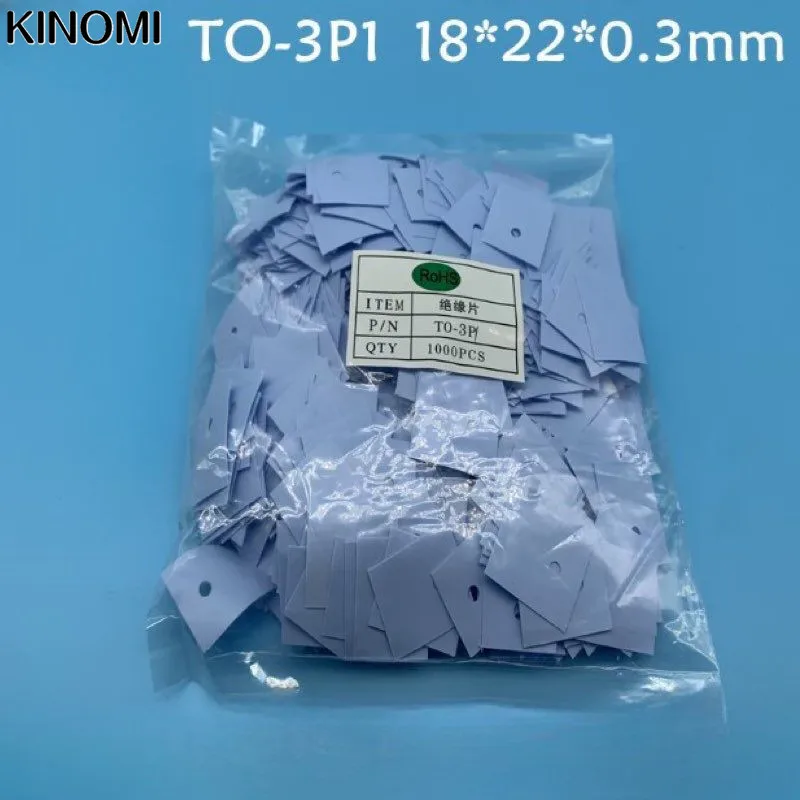 

Silicone Sheet 1000PCS TO-3P1 18x22mm Power Transistor Insulation Gasket High Temperature Resistant Thermal Insulation Sheet