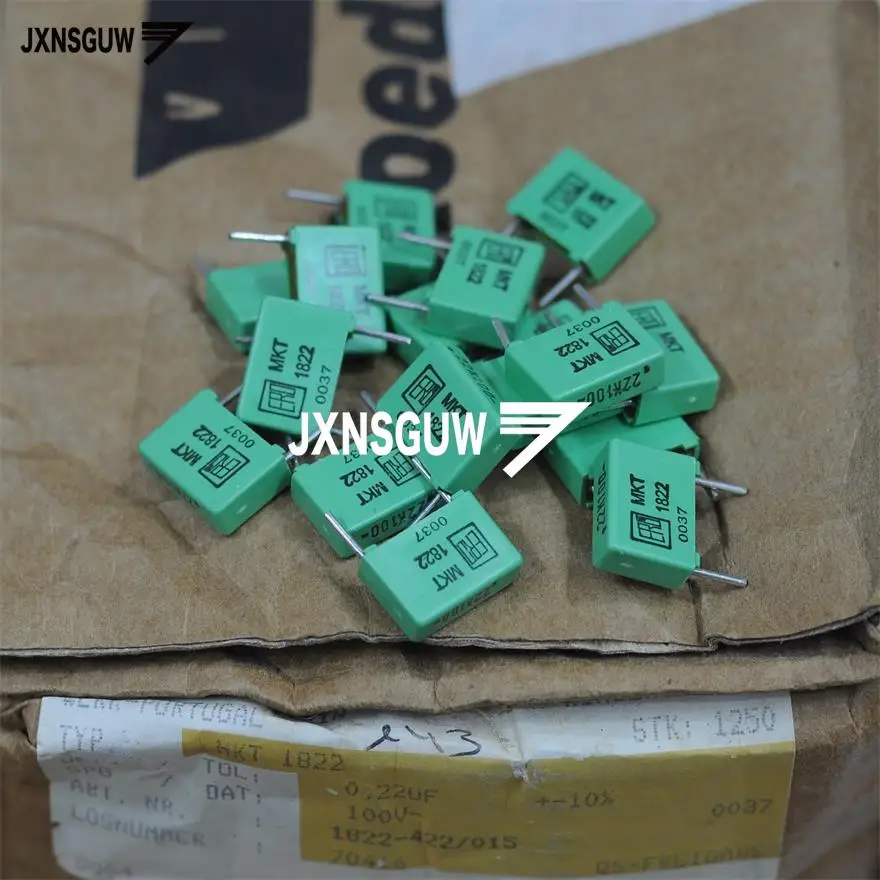 

10 шт. VISHAY ERO MKT1822 0.22UF100V P10MM пленочный конденсатор 224/100V муфта емкость MKT 1822 мкФ 100VDC 220N 0,22 зеленый