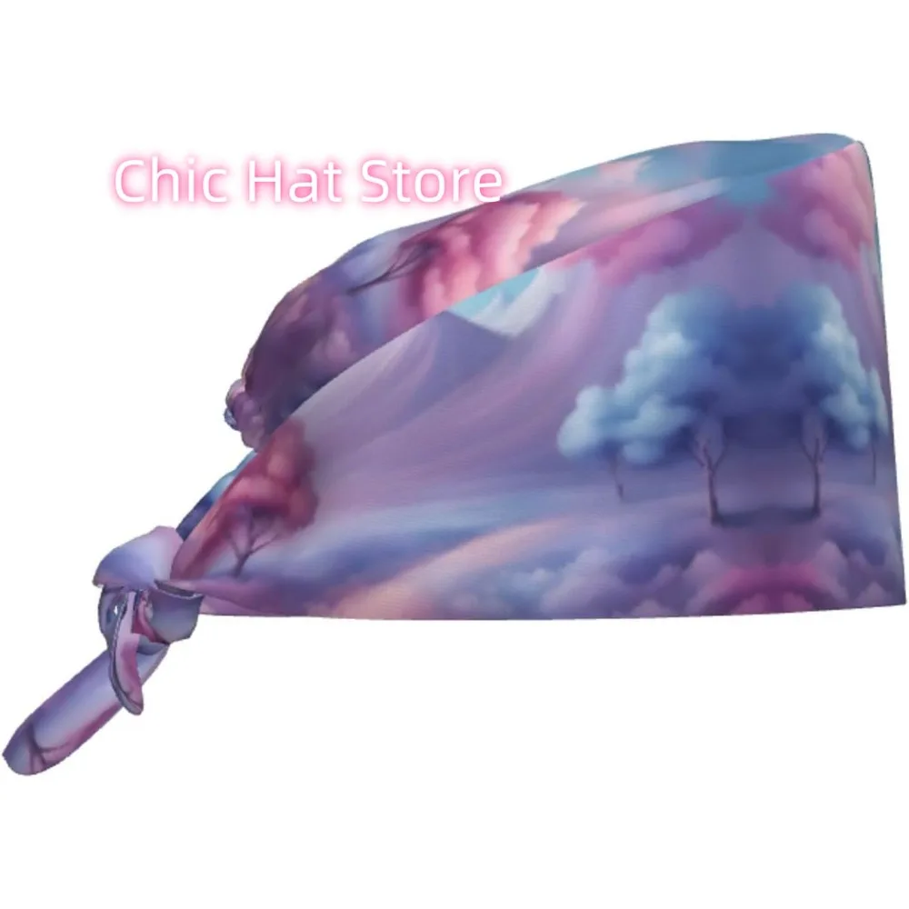 chapeu-de-trabalho-respiravel-azul-rosa-e-roxo-cores-pastel-impressao-para-chef-enfermagem-spa-cuidados-faciais-fitness