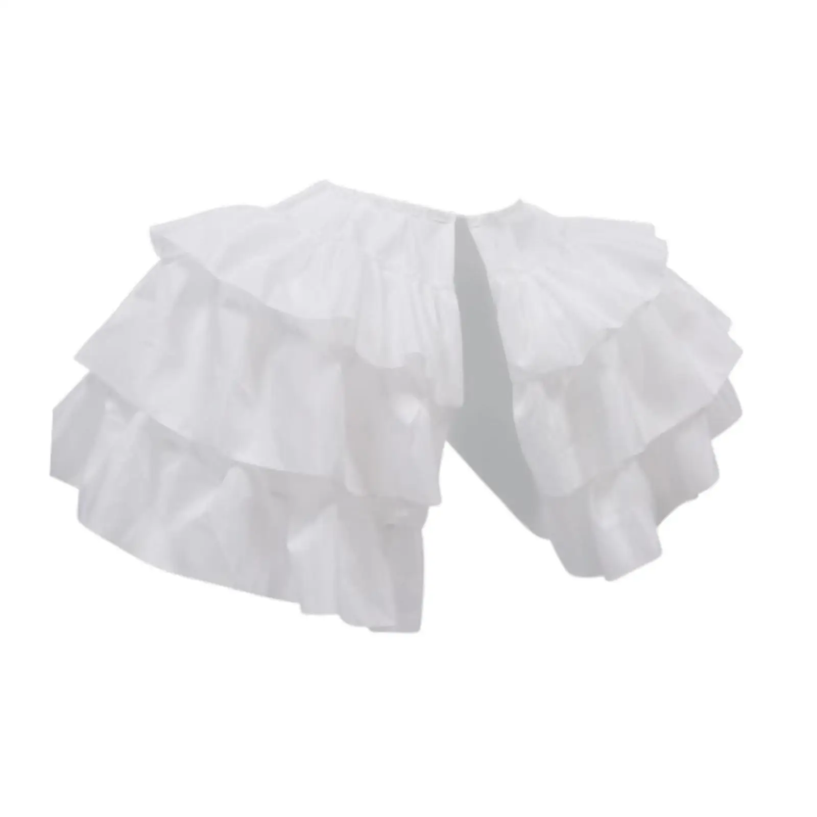 Double Side Crinoline Underskirt Fashion Lolita Costume Decor Skirt Bilateral Petticoat for Prom Banquet Party Vacation Wedding