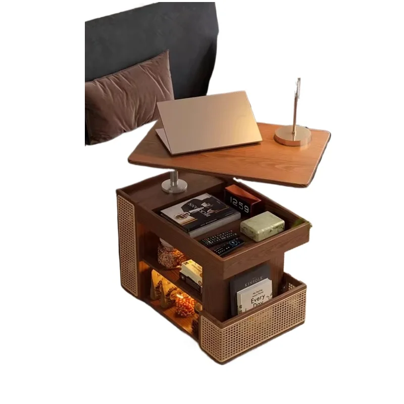 Mobile liftable trolley, sofa side cabinet, living room household small apartment multi-functional storage cabinet