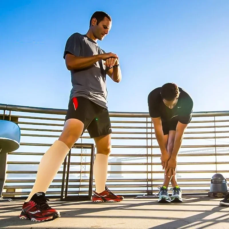 Calcetines de compresión de 15 a 20 mmHg para hombre y mujer, medias deportivas para correr, ciclismo, fútbol, antifatiga, alivio del dolor, 3 pares