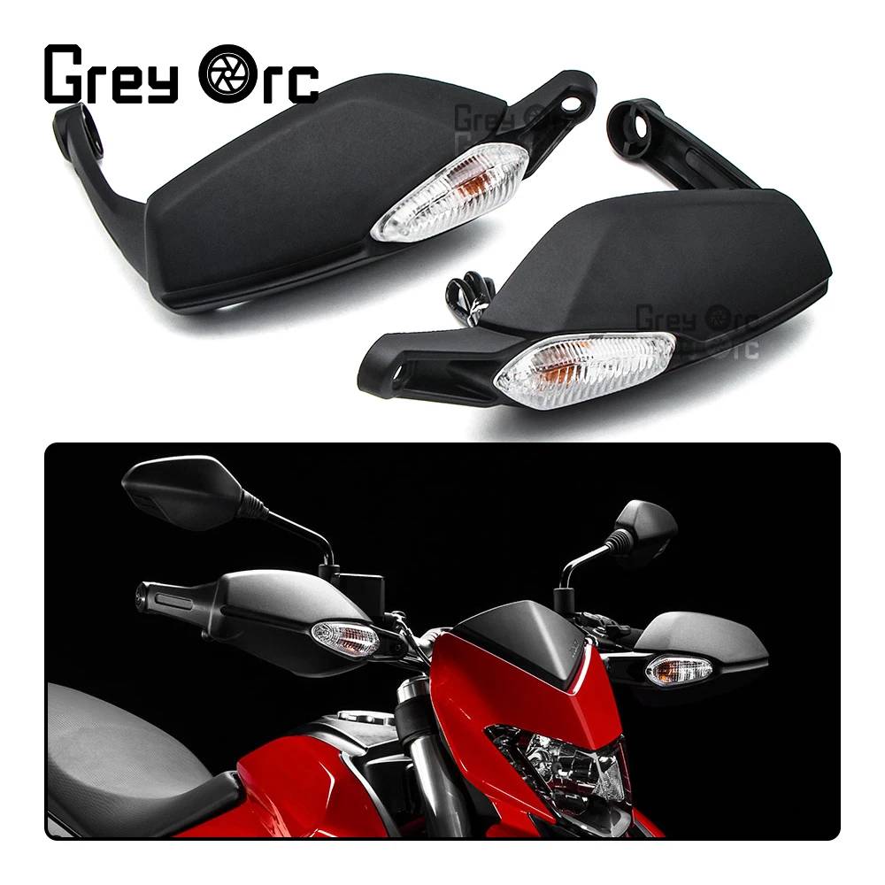 

DUCATI Hyperstrada 821 Hypermotard820 2013-2015 Brake Clutch Side Handlebar HandGuard Protector with Integrated Turn Signal Ligh