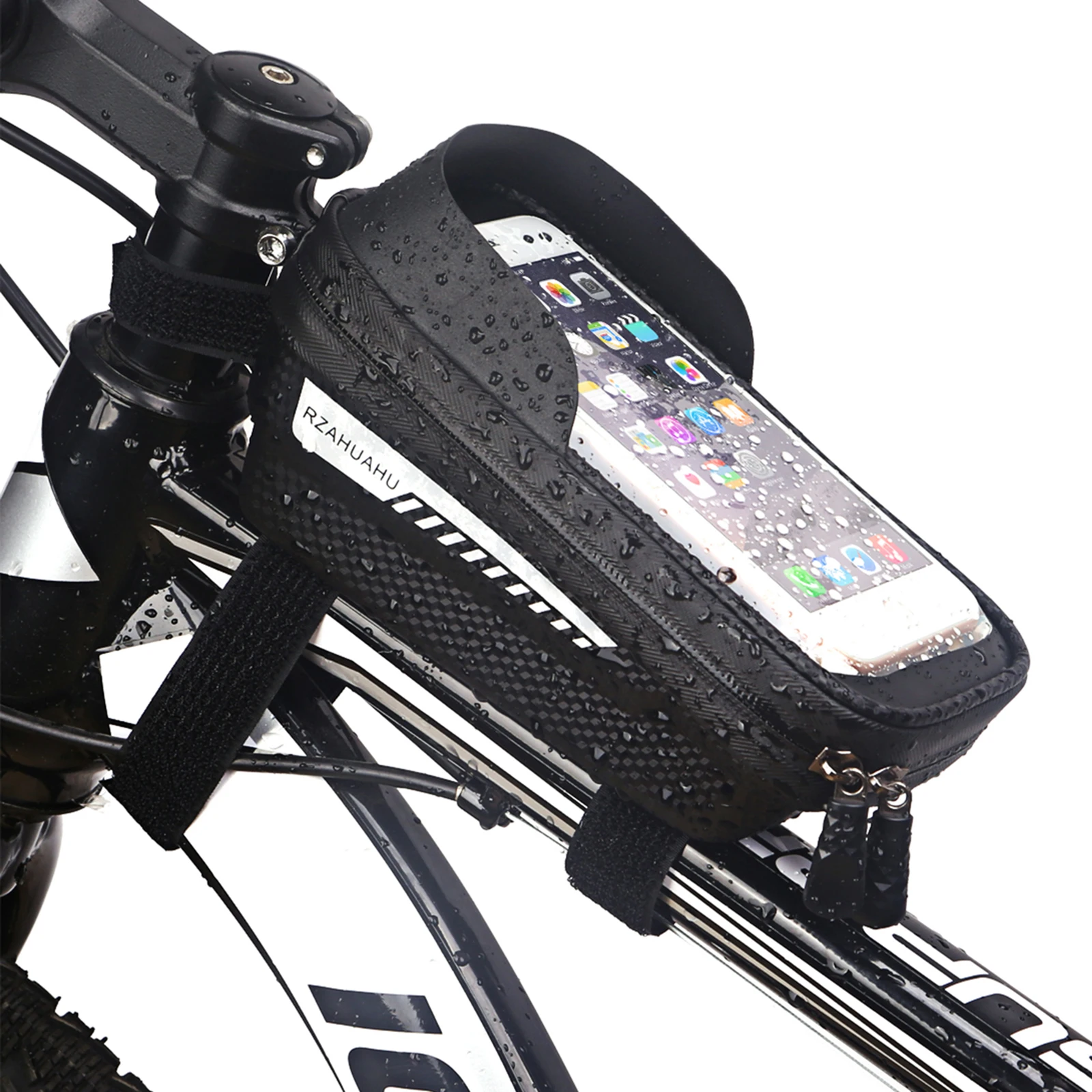

Waterproof Bicycle Phone Mount Bags Front Frame Top Tube Bag with Touchscreen Phone Holder Case Cycle Bike Tool Storage Bag Pack