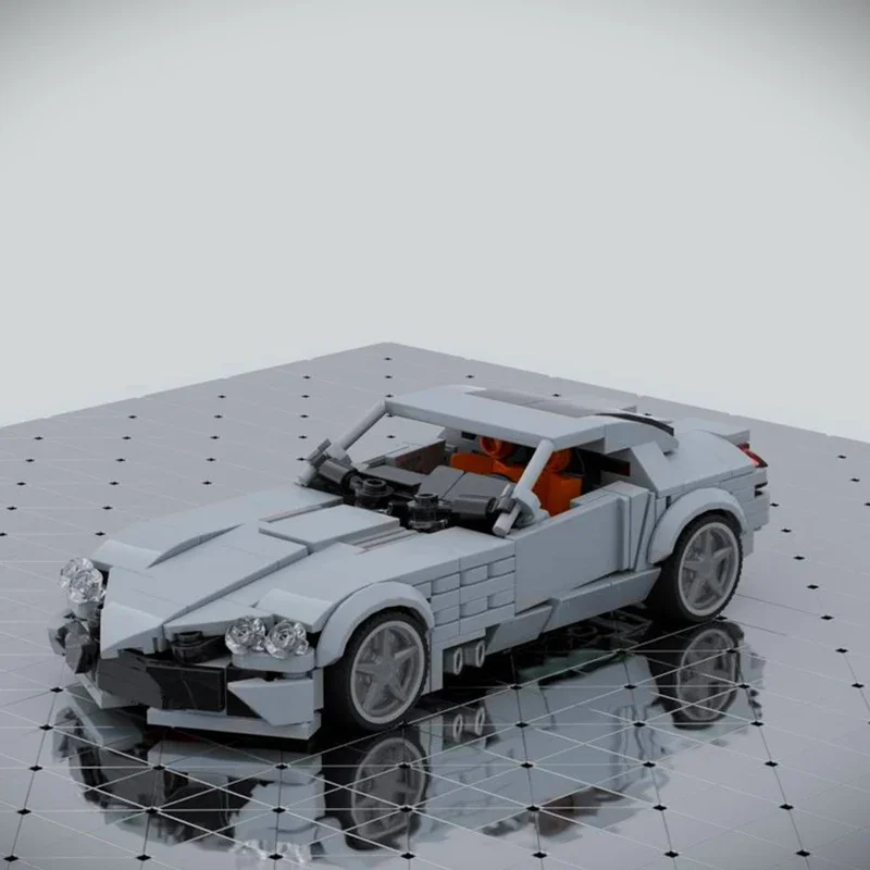 342 детали MOC Speed Champions Mercedes-Benz SLR McLaren: Классический спортивный автомобиль, развивающий конструктор, подарок на день рождения, сделай сам