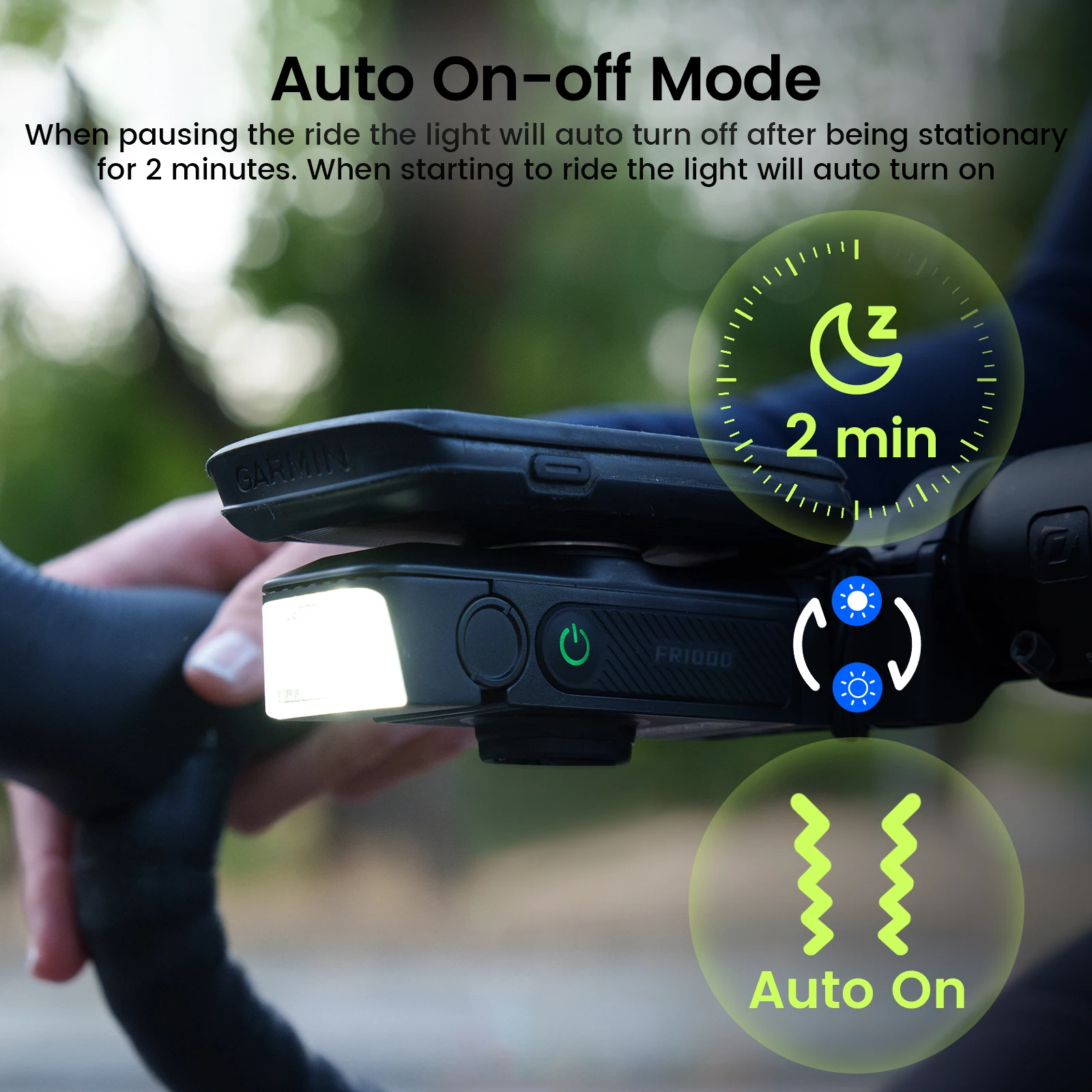 RAVEMEN FR1000 الدراجة العلوي ل Garmin Wahoo Bryton XOSS IGPSPORT قابلة للشحن المتكاملة إضاءة دراجة هوائية وتصميم قوس GPS