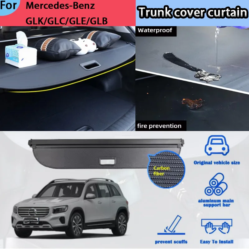 

Suitable for Mercedes-Benz GLK/GLC/GLE/GLB Trunk Curtain Rear Trunk Storage Partition Bezel Interior Modification Accessories